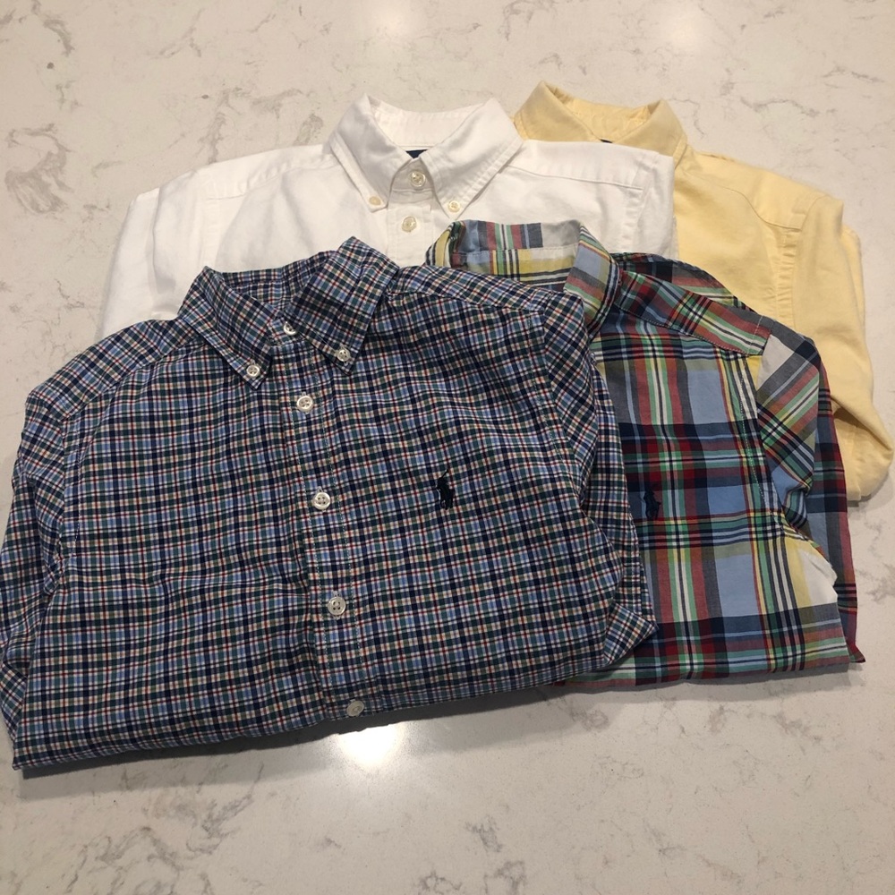 4 Ralph Lauren boy dress shirts size S(8)